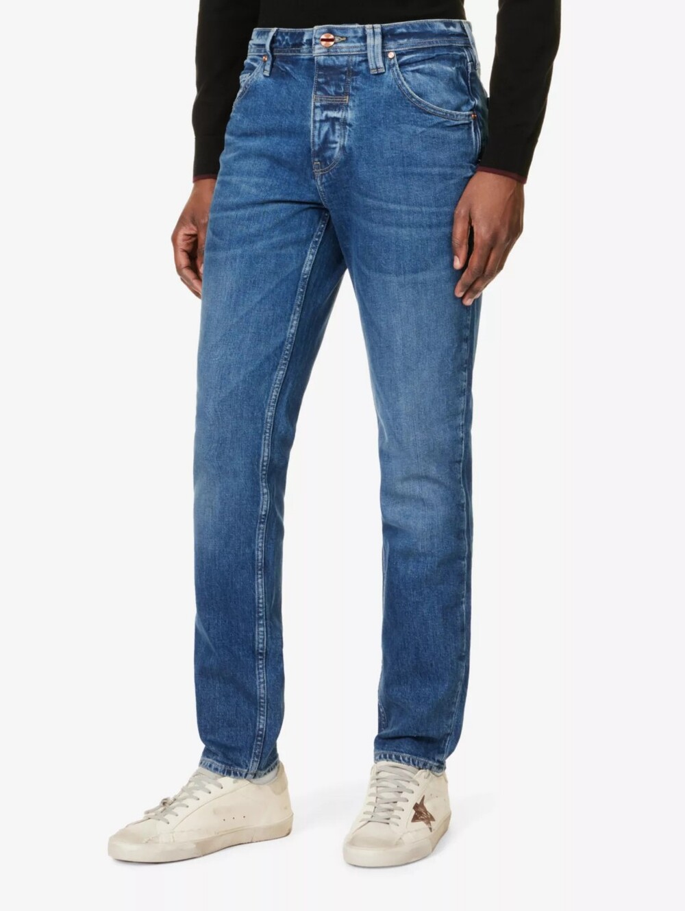 Vayder Men's Notting Regular Fit Straight Dark Wash Blue Designer Jeans 32W NWT